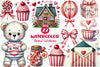 Striped Valentines Clipart Bundle