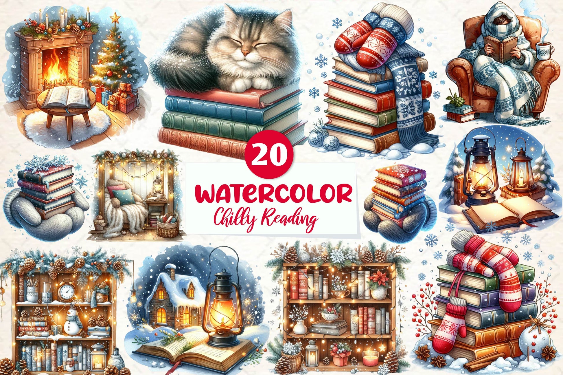 Chilly Reading Day Clipart Bundle - CraftNest - Digital Crafting and Art