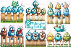 Funny Quirky Bird Clipart Bundle - CraftNest - Digital Crafting and Art