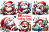 Sleeping Christmas Santa Claus Clipart Bundle