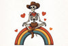 Cowgirl Skeleton Clipart Bundle