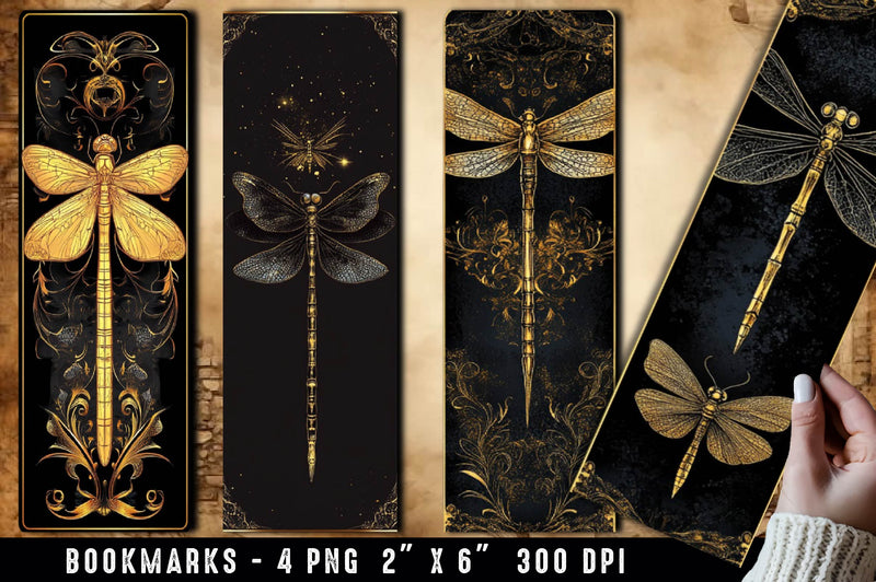 Dragonfly Bookmark Magic Dragonflies 2 - CraftNest - Digital Crafting and Art