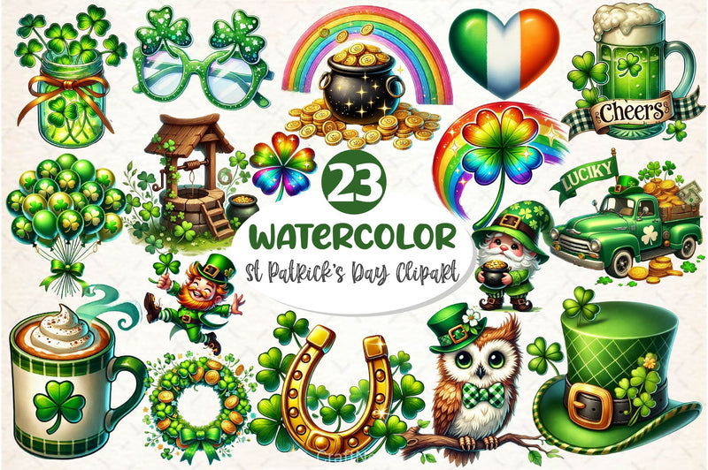 St Patricks Day Clipart Bundle 9 - CraftNest - Digital Crafting and Art