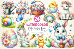 Cute Easter Day Clipart Bundle 2 - CraftNest - Digital Crafting and Art