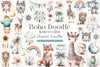 Cute Boho Doodle Clipart Bundle