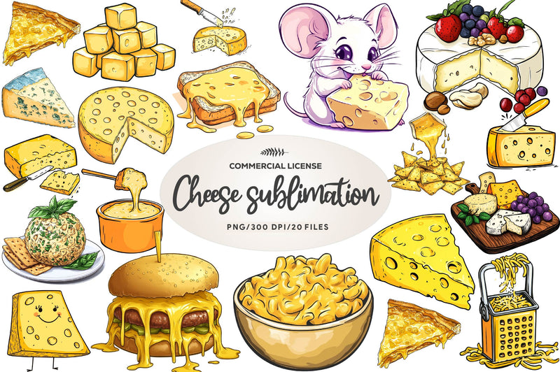 Cheese Clipart Bundle - CraftNest - Digital Crafting and Art