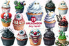 Scary Halloween Cupcake Clipart Bundle