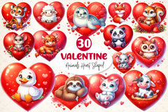 Valentine Animals Clipart Bundle - CraftNest - Digital Crafting and Art