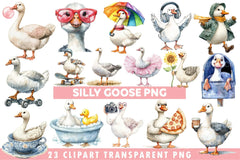 Silly Goose Clipart - CraftNest - Digital Crafting and Art