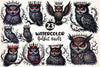 Gothic Owls Clipart Bundle 4