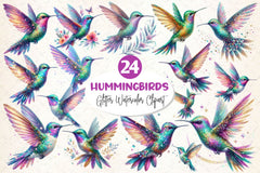 Glitter Hummingbirds Clipart Bundle - CraftNest - Digital Crafting and Art