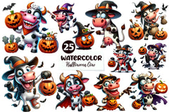 Halloween Cow Clipart Bundle - CraftNest - Digital Crafting and Art