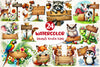 Animals With Wooden Signs Clipart Bundle