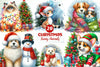 Funny Christmas Animals Clipart Bundle