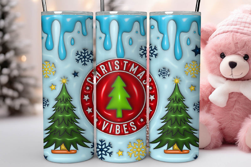 3D Christmas Inflated Tumbler Bundle 9 - CraftNest - Digital Crafting and Art
