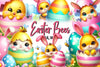 Easter Eggshell Bees Peeking Clipart Bundle