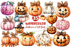 Fall Halloween Pumpkins Clipart Bundle 2 - CraftNest - Digital Crafting and Art