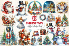Nostalgic Christmas Clipart Bundle - CraftNest - Digital Crafting and Art