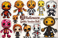 Halloween Gothic Voodoo Doll Clipart Bundle 2 - CraftNest - Digital Crafting and Art