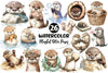 Playful Otter Pups Clipart Bundle 2