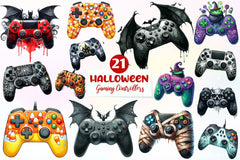 Halloween Gaming Controllers Clipart Bundle - CraftNest - Digital Crafting and Art