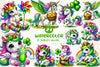 St Patricks Day Cute Unicorn Clipart Bundle