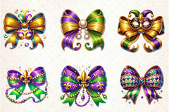 Mardi Gras Bow Clipart Bundle - CraftNest - Digital Crafting and Art