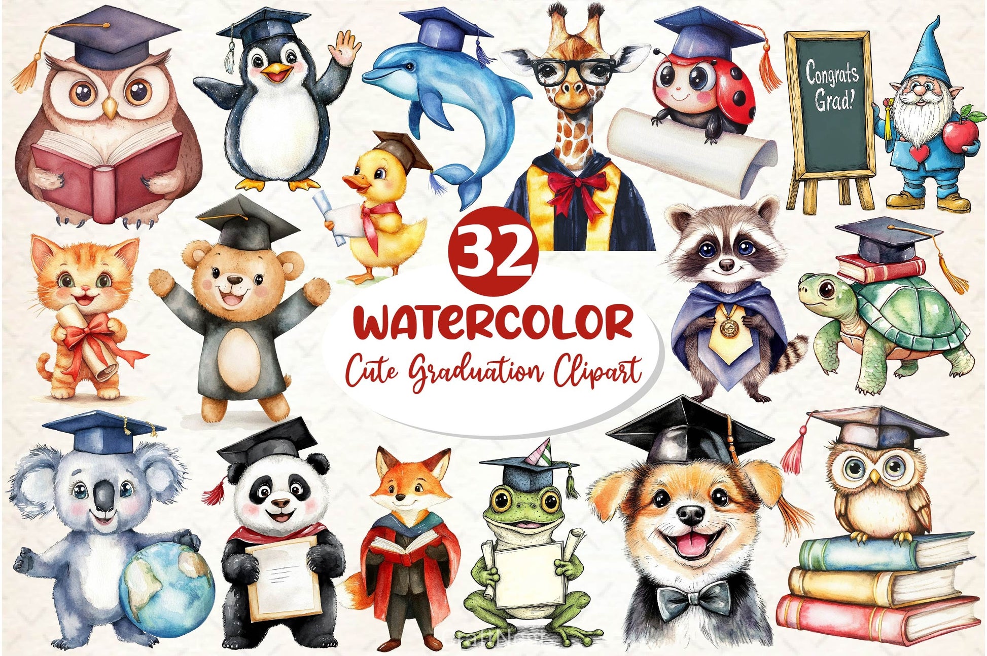 Cute Graduation Clipart Bundle - CraftNest - Digital Crafting and Art