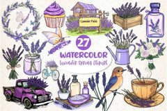 Lavender Spring Clipart Bundle 2 - CraftNest - Digital Crafting and Art