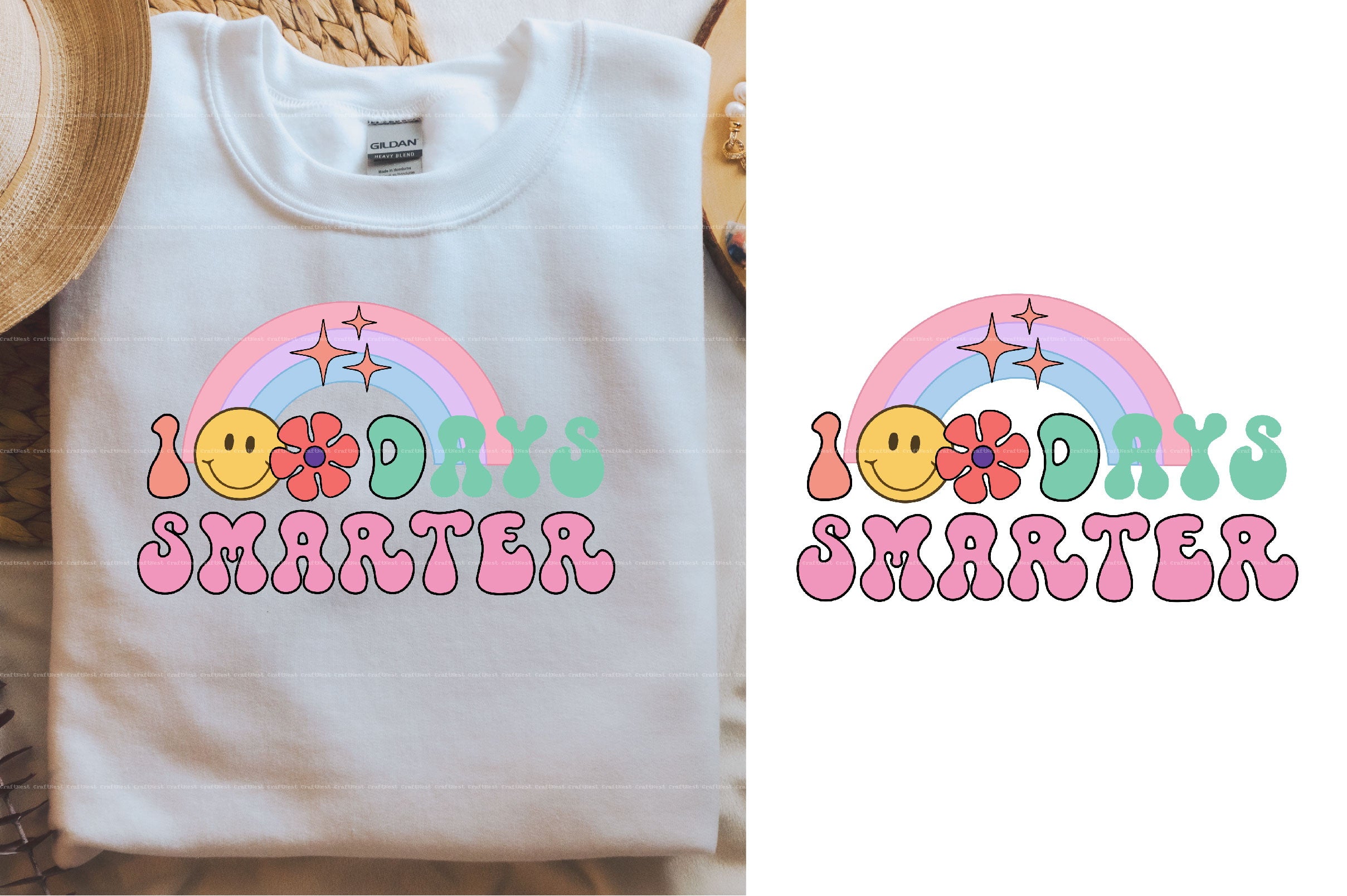 Retro 100 Days of School SVG Bundle