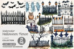 Halloween Fence Clipart Bundle - CraftNest - Digital Crafting and Art