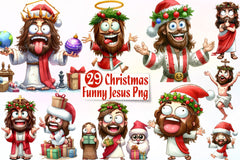 Funny Christmas Jesus Clipart Bundle - CraftNest - Digital Crafting and Art