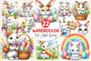 Cute Easter Bunny Clipart Bundle 7