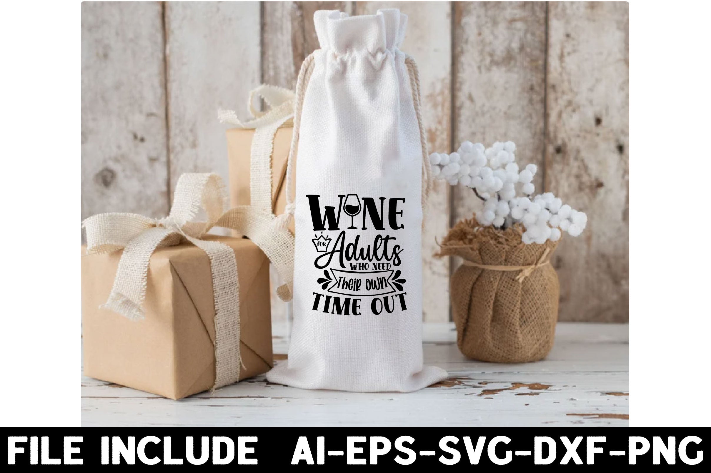 Wine Bag SVG Bundle - CraftNest - Digital Crafting and Art
