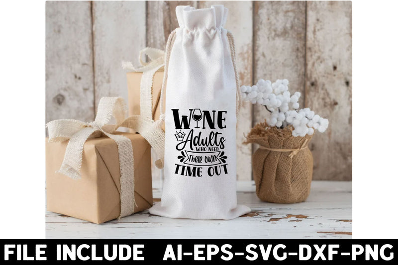 Wine Bag SVG Bundle - CraftNest - Digital Crafting and Art