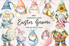 Easter Egg Gnome Clipart Bundle - CraftNest - Digital Crafting and Art