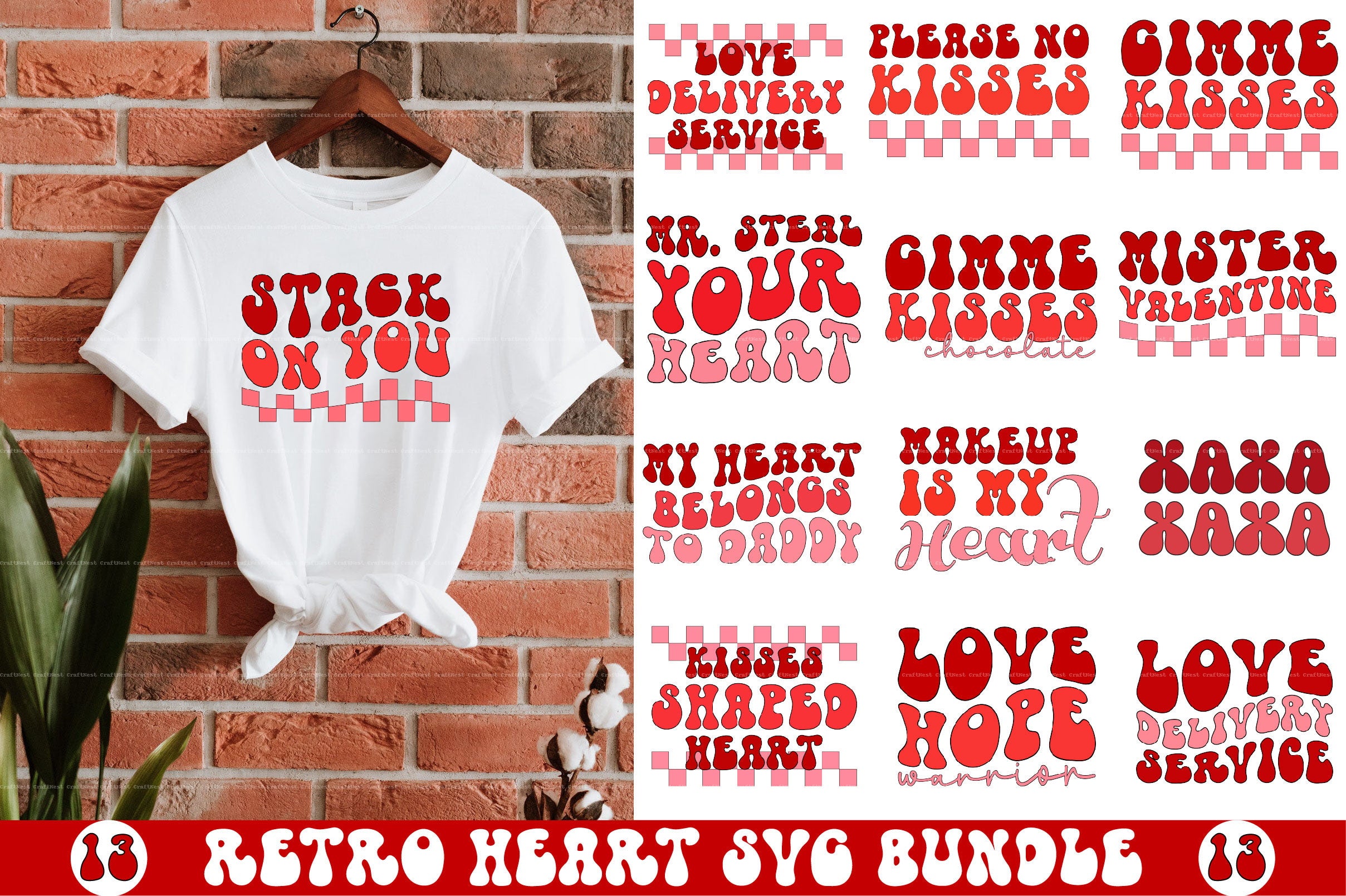 Retro Heart SVG Bundle