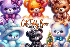 Cute Teddy Bear Clipart Bundle - CraftNest - Digital Crafting and Art