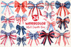 USA Coquette Bow Clipart Bundle