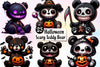 Halloween Scary Teddy Bear Clipart Bundle