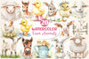 Spring Farm Animals Clipart Bundle