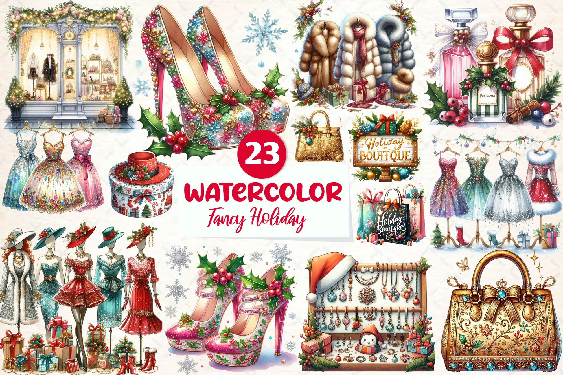 Fancy Holiday Boutique Clipart Bundle - CraftNest - Digital Crafting and Art