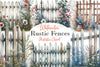 Rustic Picket Fences Clipart Bundle