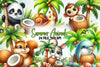 Cute Summer Animals Clipart Bundle
