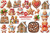 Christmas Gingerbread Clipart Bundle