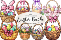 Easter Basket Clipart Bundle 1 - CraftNest - Digital Crafting and Art