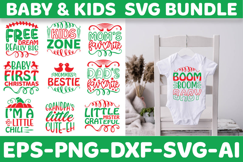 Baby & Kids SVG Bundle 2 - CraftNest - Digital Crafting and Art