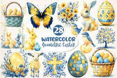 Geometric Pastel Easter Clipart Bundle - CraftNest - Digital Crafting and Art