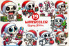 Funny Christmas Skeleton Clipart Bundle 1