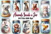 Animals Inside A Mason Jar Clipart Bundle